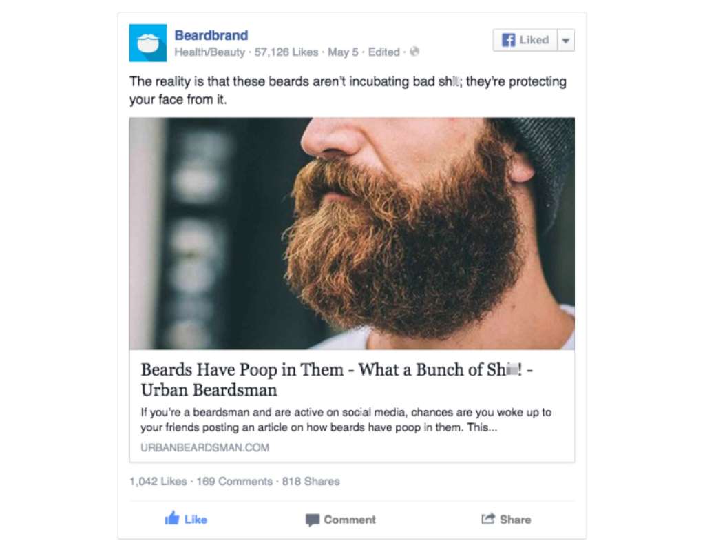 Beardbrand Facebook ad